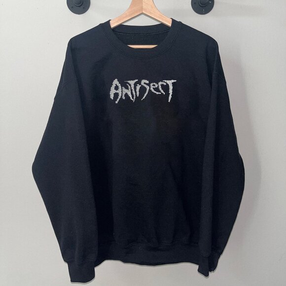 Black White Antisect Hardcore Punk Rock Metal Band Music Crewneck Sweatshirt - Picture 1 of 2